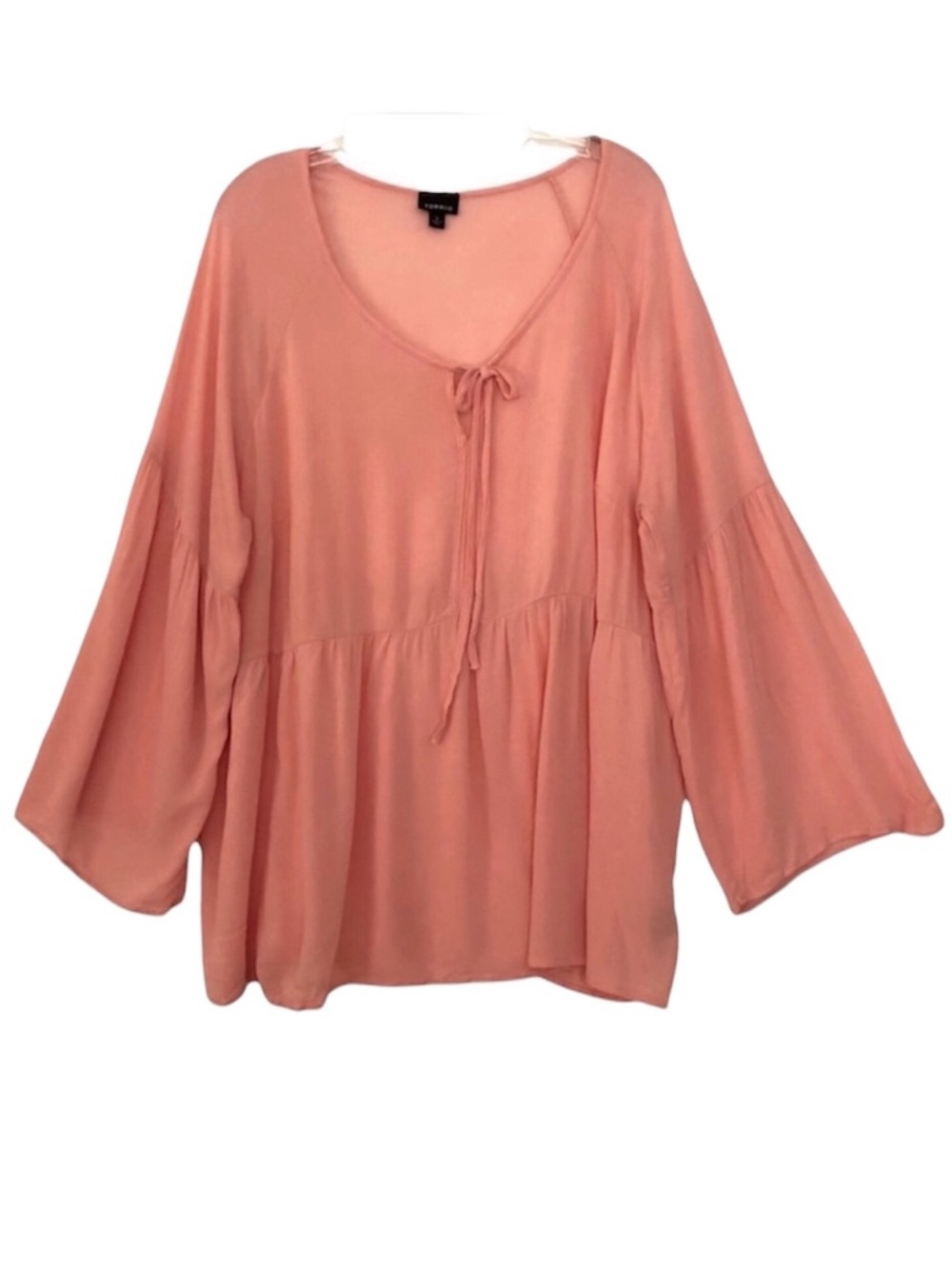 Torrid Flowy Pink Top with Bell Sleeves